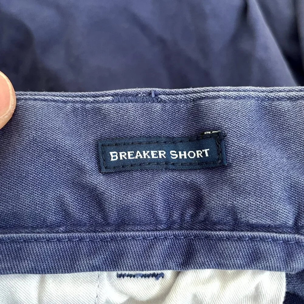 VINEYARD VINES Mens 9 Inch Stretch Breaker Shorts Blue Cotton Blend Chino Shorts